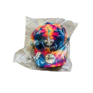 New Orleans Saints NFL Women's Tie-Dye Hat New Era 39 Football. Medium Large